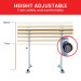 Powertrain 150cm Freestanding Ballet Barre Portable Adjustable Height Dance Bar Pine Wood Pole Home Studio Image 4 thumbnail
