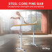 Powertrain 150cm Freestanding Ballet Barre Portable Adjustable Height Dance Bar Pine Wood Pole Home Studio Image 3 thumbnail