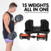 Powertrain 48KG Adjustable Dumbbell Set (Red) with Flat Bench Image 9 thumbnail