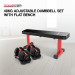 Powertrain 48KG Adjustable Dumbbell Set (Red) with Flat Bench thumbnail