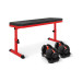 Powertrain 48KG Adjustable Dumbbell Set - Red with Height-Variable Bench Image 2 thumbnail