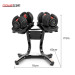 Powertrain 48KG Adjustable Dumbbell Set (Red) & Stand with Flat Incline Decline Bench Image 5 thumbnail