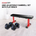 Powertrain 48KG Adjustable Dumbbell Set (Blue) with Flat Bench thumbnail