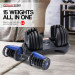 Powertrain 48KG Adjustable Dumbbell Set - Blue with Height-Variable Bench Image 6 thumbnail