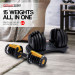 Powertrain 48KG Adjustable Dumbbell Set (Gold) with Flat Bench Image 9 thumbnail