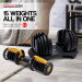 Powertrain 48KG Adjustable Dumbbell Set - Gold with Height-Variable Bench Image 6 thumbnail
