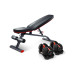 Powertrain 48KG Adjustable Dumbbell Set (Red) with FID Weight Bench Image 2 thumbnail
