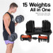 Powertrain 48KG Adjustable Dumbbell Set (Red) with FID Weight Bench Image 10 thumbnail