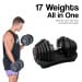 Powertrain 80KG Adjustable Dumbbell Set with FID Weight Bench Image 10 thumbnail