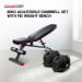 Powertrain 80KG Adjustable Dumbbell Set with FID Weight Bench thumbnail