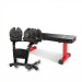 Powertrain 80KG Adjustable Dumbbell Set & Stand with Flat Bench Image 11 thumbnail