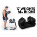 Powertrain 80KG Adjustable Dumbbell Set & Stand with Height-Variable Bench Image 4 thumbnail