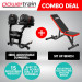 2x Powertrain 24kg Adjustable Dumbbells w/ Stand and Exercise Bench thumbnail