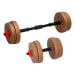 Powertrain 20kg Home Gym Adjustable Dumbbell Barbell Weights Set - Gold thumbnail