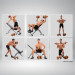 Powertrain 20kg Home Gym Adjustable Dumbbell Barbell Weights Set - Gold Image 6 thumbnail