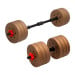 Powertrain 32kg Home Gym Adjustable Dumbbell Barbell Weights - Gold thumbnail