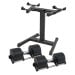Powertrain Eon 2 x 45kg Adjustable Dumbbells w/ Stand Heavy-Duty Storage Rack Home Gym 9 Strength Training Equipment Image 6 thumbnail