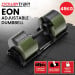Powertrain Eon 45kg Adjustable Dumbbell Fast Dial Selector 5-45kg Home Gym Strength Training Free Weight - Green Image 2 thumbnail