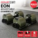 Powertrain Eon 90kg Adjustable Dumbbells Pair (2x 45kg) Quick Dial Strength Training Free Weights for Home Gym, Green Image 2 thumbnail