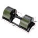 Powertrain Eon 90kg Adjustable Dumbbells Pair (2x 45kg) Quick Dial Strength Training Free Weights for Home Gym, Green Image 4 thumbnail