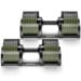Powertrain Eon 90kg Adjustable Dumbbells Pair (2x 45kg) Quick Dial Strength Training Free Weights for Home Gym, Green Image 6 thumbnail