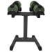 Powertrain Eon Dial-Up 90KG Adjustable Dumbbells Pair with Stand  - Green Image 6 thumbnail