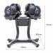 48KG Powertrain Adjustable Dumbbell Set With Stand Blue Image 10 thumbnail
