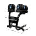 Powertrain 2x 24kg Blue Adjustable Dumbbells Home Gym Weights with Stand Image 3 thumbnail