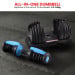 Powertrain 2x 24kg Blue Adjustable Dumbbells Home Gym Weights with Stand Image 7 thumbnail