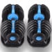 Powertrain 2x 24kg Blue Adjustable Dumbbells Home Gym Weights with Stand Image 12 thumbnail