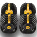 Powertrain 2x 24kg Gold Adjustable Dumbbells Home Gym Weights with Stand Image 11 thumbnail