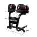 Powertrain 48kg Adjustable Dumbbells with Dumbbell Stand  Red Image 3 thumbnail