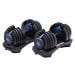 Powertrain 2x 24kg Blue Home Gym Adjustable Dumbbells Weights thumbnail