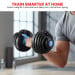 Powertrain 2x 24kg Blue Home Gym Adjustable Dumbbells Weights Image 6 thumbnail