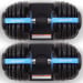 Powertrain 2x 24kg Blue Home Gym Adjustable Dumbbells Weights Image 11 thumbnail