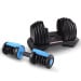 Powertrain 24kg Adjustable Dumbbell Home Gym Exercise Weights Free Workout Blue Image 9 thumbnail