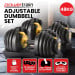 Powertrain 2x 24kg Gold Home Gym Adjustable Dumbbells Weights thumbnail
