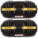 Powertrain 2x 24kg Gold Home Gym Adjustable Dumbbells Weights Image 11 thumbnail