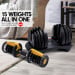 Powertrain 2x 24kg Gold Home Gym Adjustable Dumbbells Weights Image 2 thumbnail