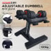 Powertrain 2x GEN2 Pro 25kg Adjustable Dumbbell Set Home Gym Weights with Stand Image 9 thumbnail