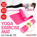 Powertrain Eco-Friendly TPE Pilates Exercise Yoga Mat 8mm - Pink Image 2 thumbnail