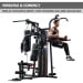 Powertrain Multi Station Home Gym 158lb Weights Punching Bag Image 7 thumbnail