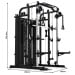 Powertrain 938B Multi-Function Gym Station Smith Machine & Dual Weight Stack Image 3 thumbnail