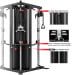 Powertrain Home Gym Station Functional Trainer Cable Power Rack 136kg Weight Stack Image 6 thumbnail