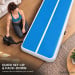 Powertrain 3m x 1m Air Track 20cm Thick Gymnastics Exercise Tumbling Mat in Blue White with Electric Pump Image 8 thumbnail