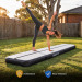 Powertrain 3m x 1m Inflatable Air Track 20cm Thick Gymnastics Exercise Tumbling Mat in Grey Black with Electric Pump Image 9 thumbnail