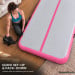 Air Track Powertrain 4m x 2m Gymnastics Mat Tumbling Exercise - Grey Pink Image 8 thumbnail
