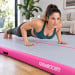 Air Track Powertrain 4m x 2m Gymnastics Mat Tumbling Exercise - Grey Pink Image 14 thumbnail