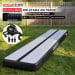 Powertrain 5m x 1m Inflatable Air Track 20cm Thick Gymnastics Exercise Tumbling Mat in Grey Black with Electric Pump thumbnail