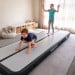 Powertrain 5m x 1m Inflatable Air Track 20cm Thick Gymnastics Exercise Tumbling Mat in Grey Black with Electric Pump Image 12 thumbnail